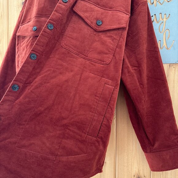 Madewell XL Corduroy Twill Oversized Shirt-Jacket in Stained Mahogany - Picture 5 of 8